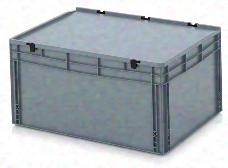 Conteneur Euro AUER avec couvercle à charnières ED 86/42 HG - 80 x 60 x 43,5 cm