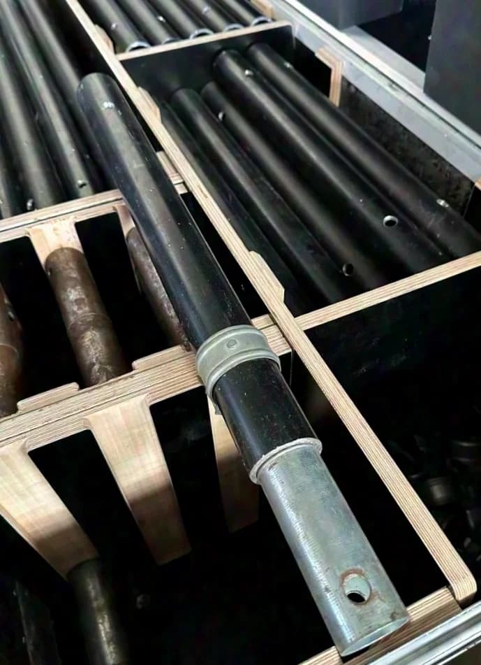 Tube en aluminium, Pipe 48x4mm noir, différentes longueurs