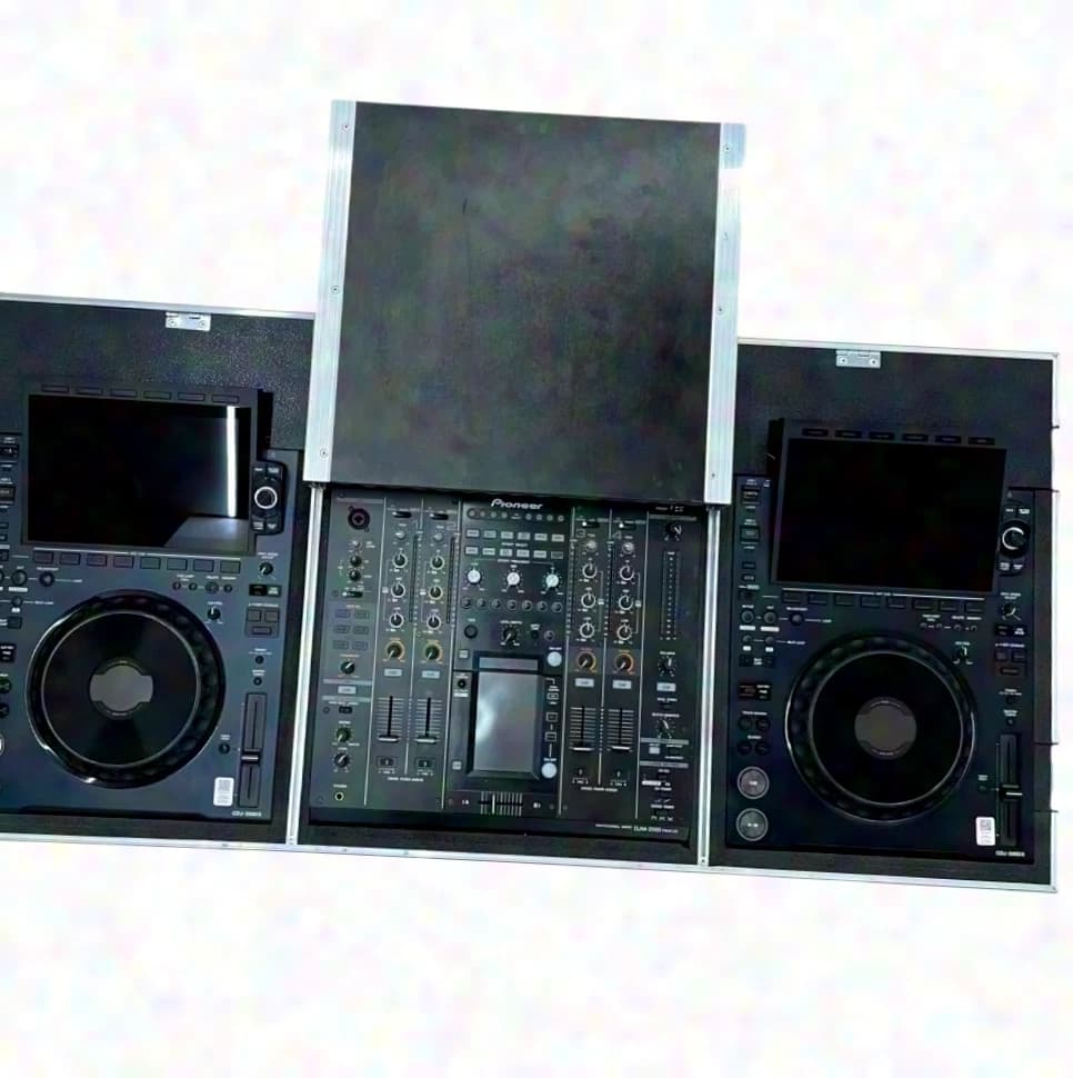 Casebase Pioneer DJM 2000 + CDJ 3000x avec tablette pour ordinateur portable