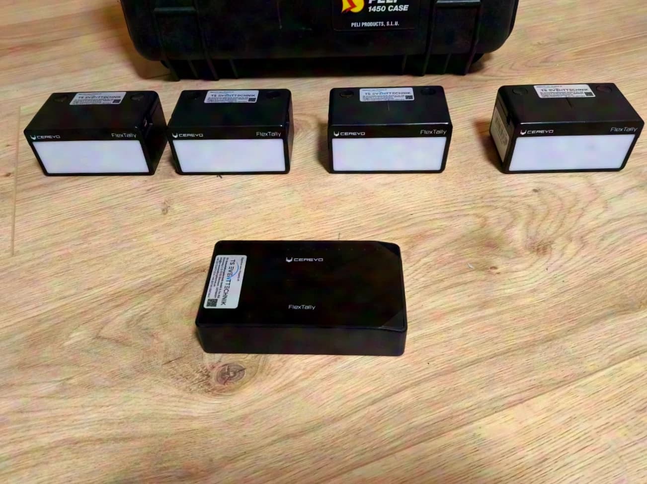 Set Tally Cerevo Flex avec Peli Case 1450