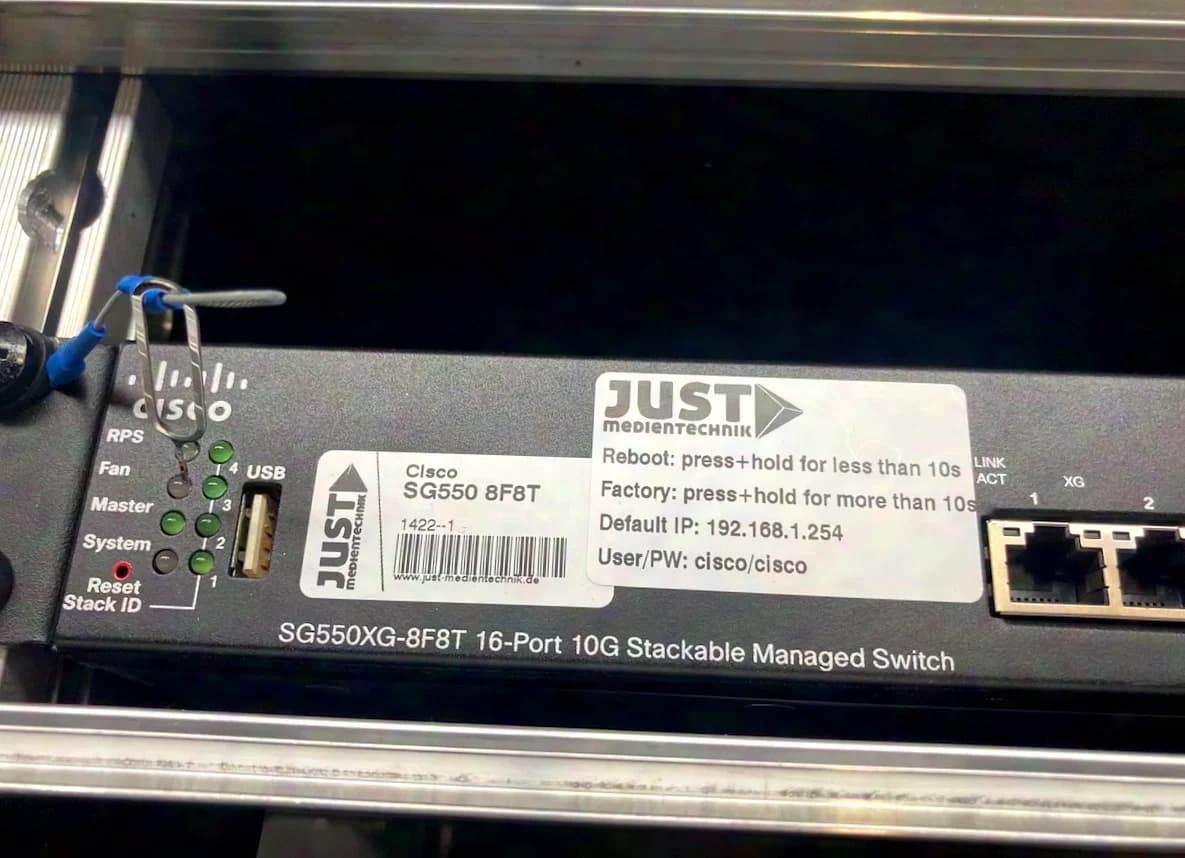 Cisco SG550XG-8F8T 16 Port 10G Netzwerkswitch, stackable