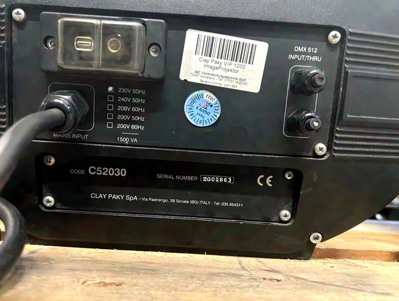 Clay Paky V.I.P. 1200 Projecteur de gobos