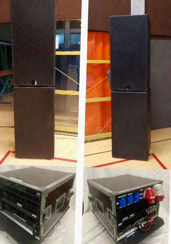 D.A.S/ QSC système de sonorisation complet pour soirées/live 2 x 2400 Watt