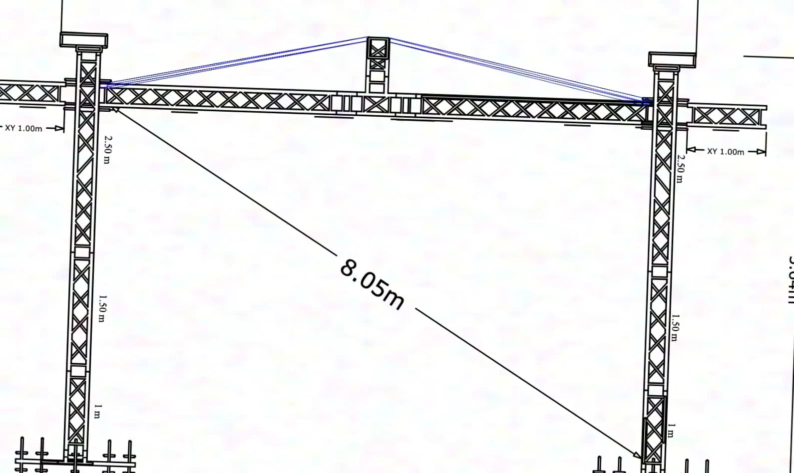 Construction propre compatible avec Eurotruss FD HD 34, bâche de toit, gaze latérale et gaze de fond, neuves et non utilisées