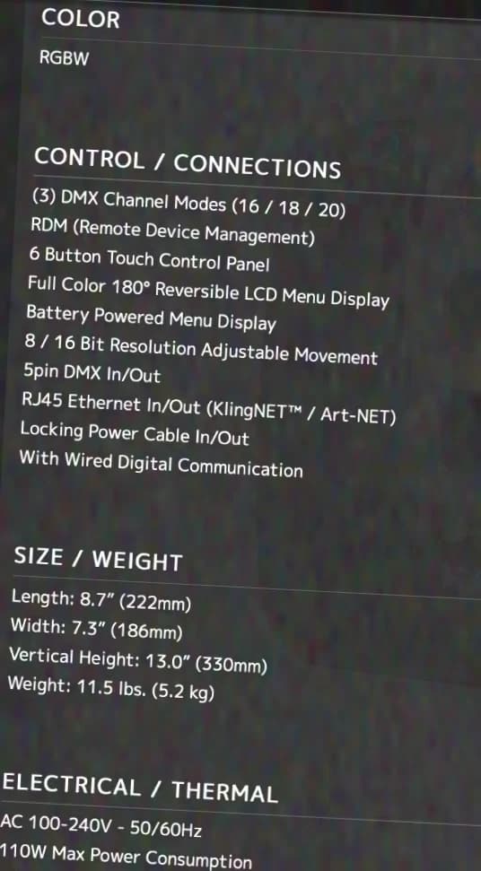 Elation ACL 360 i LED Moving Head / Magic Dot