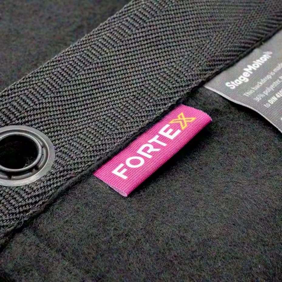 FORTEX Toile de fond 6m x 3,5m noire 320 gr/m²