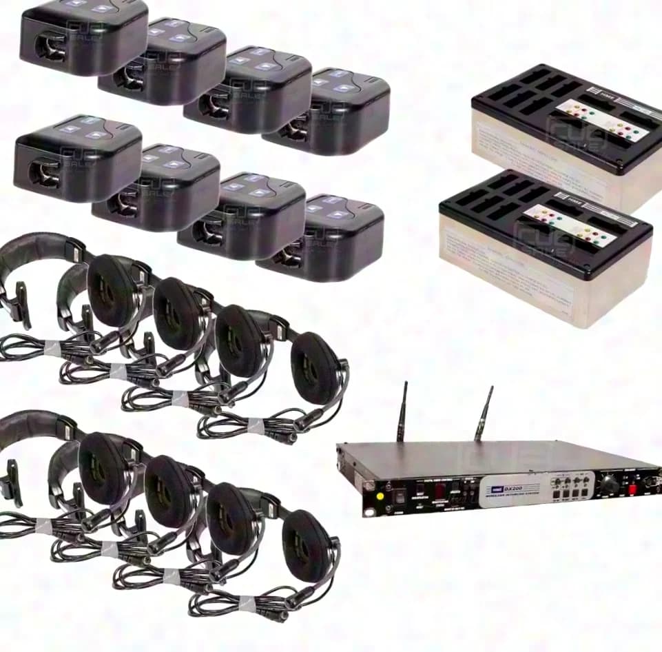 Système d’intercom HME 8x Beltpack/Headset + contrôleur DX200