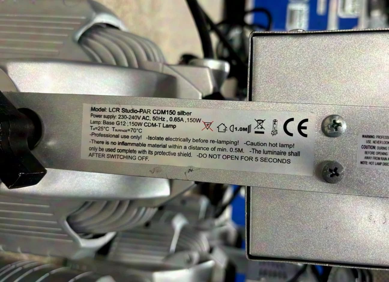 LCR Studio-PAR CDM 150 argent set de 6 pièces