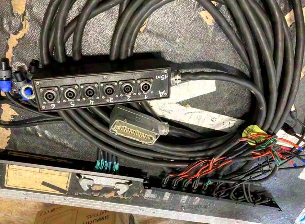 Multicore pour haut-parleurs, 6 canaux, NL 2, avec 2x panneaux de rack câblés - lot de 2