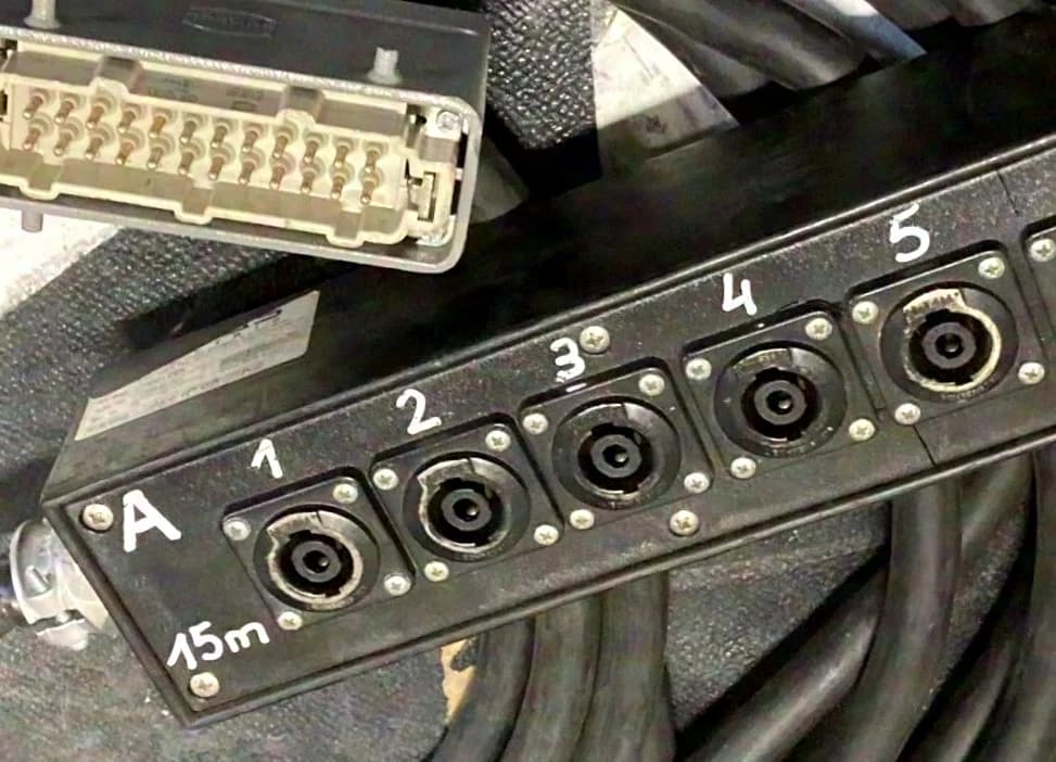 Multicore pour haut-parleurs, 6 canaux, NL 2, avec 2x panneaux de rack câblés - lot de 2