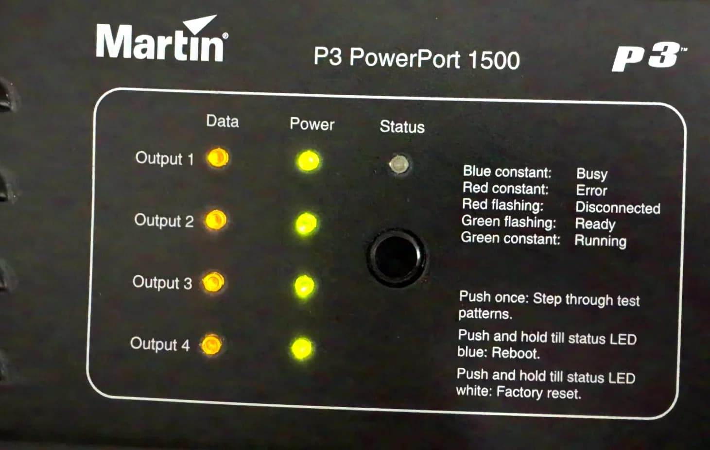 Martin Lighting P3 Powerport 1500 UNITÉ D’ALIMENTATION ET DE DONNÉES POUR MARTIN CREATIVE LED