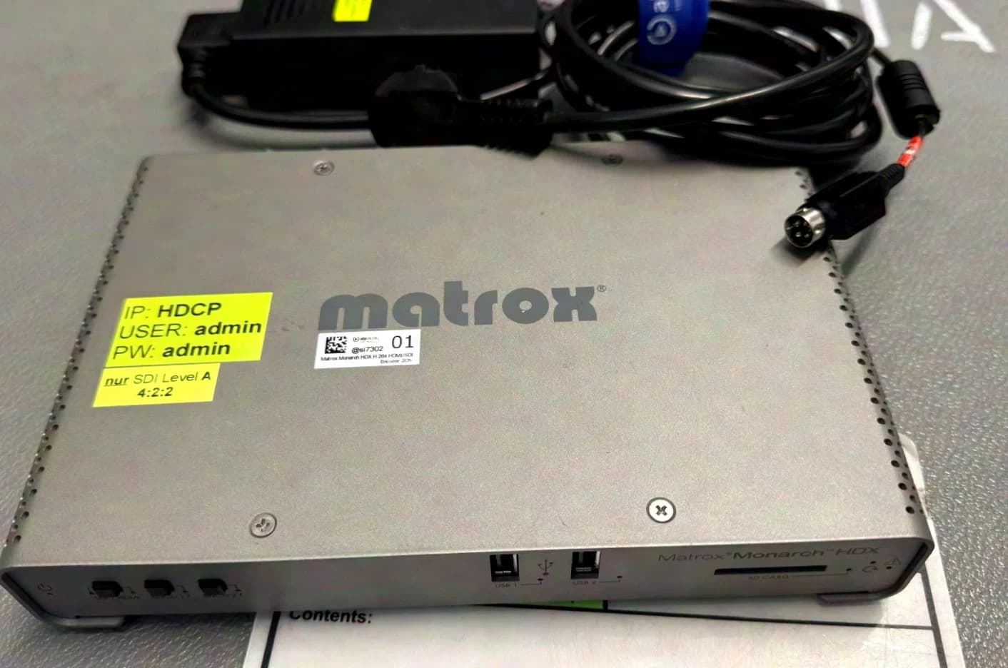 Encodeur H.264 double canal Matrox Monarch HDX pour le streaming et l’enregistrement broadcast