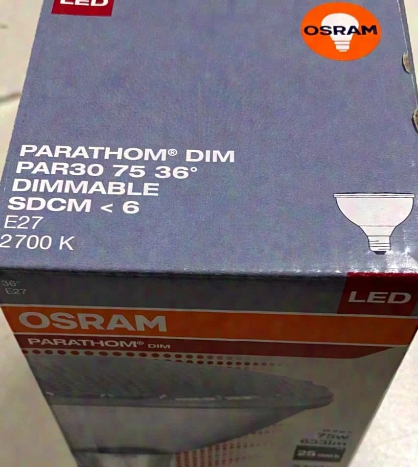 OSRAM Parathom DIM PAR30 Réflecteur LED PAR30 Angle de faisceau de 36 degrés