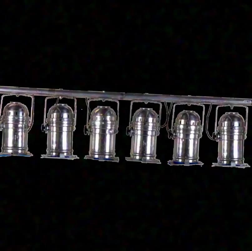 BARs 6 projecteurs PAR 64 entièrement câblées argent ou noir PAR 64 entièrement câblées