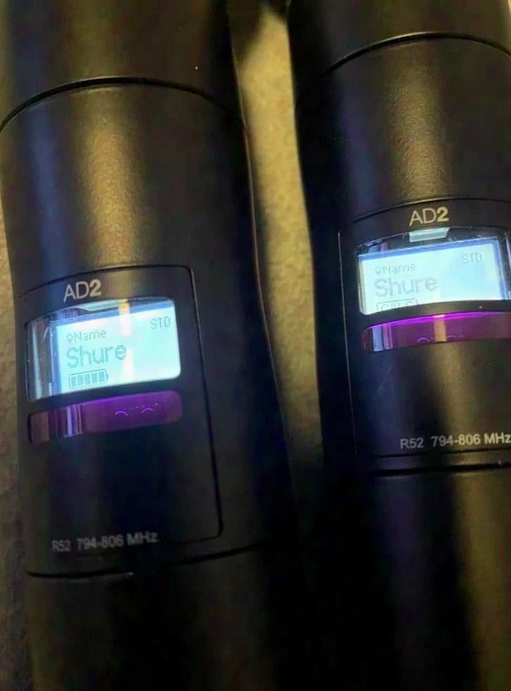 SHURE AD4QE-R52 + 2X AD2 avec SM58 794-806MHz