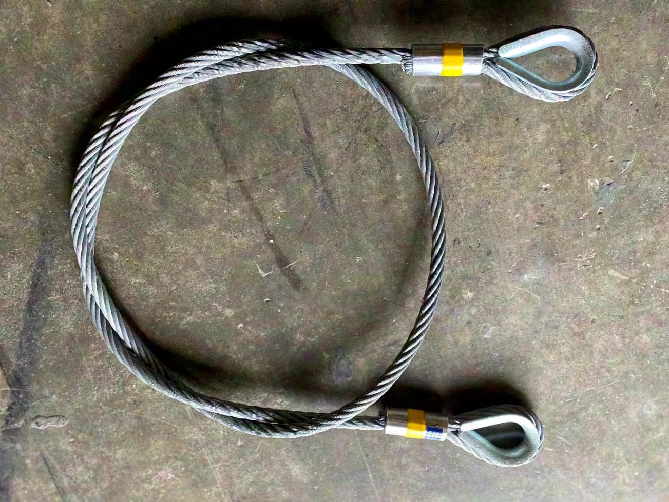 Inconnu 10x câble en acier 11 mm 2 m avec boucles aux deux extrémités, lot de 10