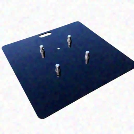 Socle universel pour structure alu 73 x 73cm - épaisseur de 6mm, finition noire et galvanisée