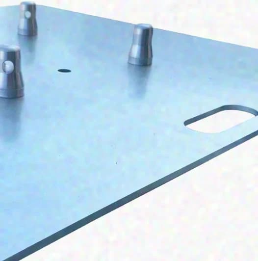 Socle universel pour structure alu 73 x 73cm - épaisseur de 6mm, finition noire et galvanisée