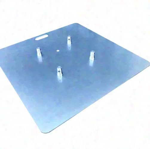 Socle universel pour structure alu 73 x 73cm - épaisseur de 6mm, finition noire et galvanisée