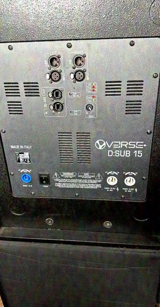 Verse Viscount D:Sub 15" caissons de basses actifs 2 pièces avec housses et interface