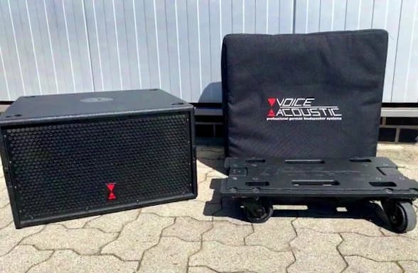 Voice-Acoustic Paveosub-112sp DA avec housse de protection et plateau roulant