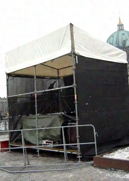 Bâche de toit blanche, emprise au sol de 4x3m