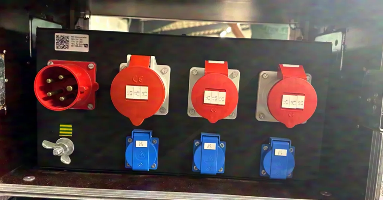 Répartiteur électrique 32A 1x CEE 32A, 2x CEE 16A, 6x Schuko