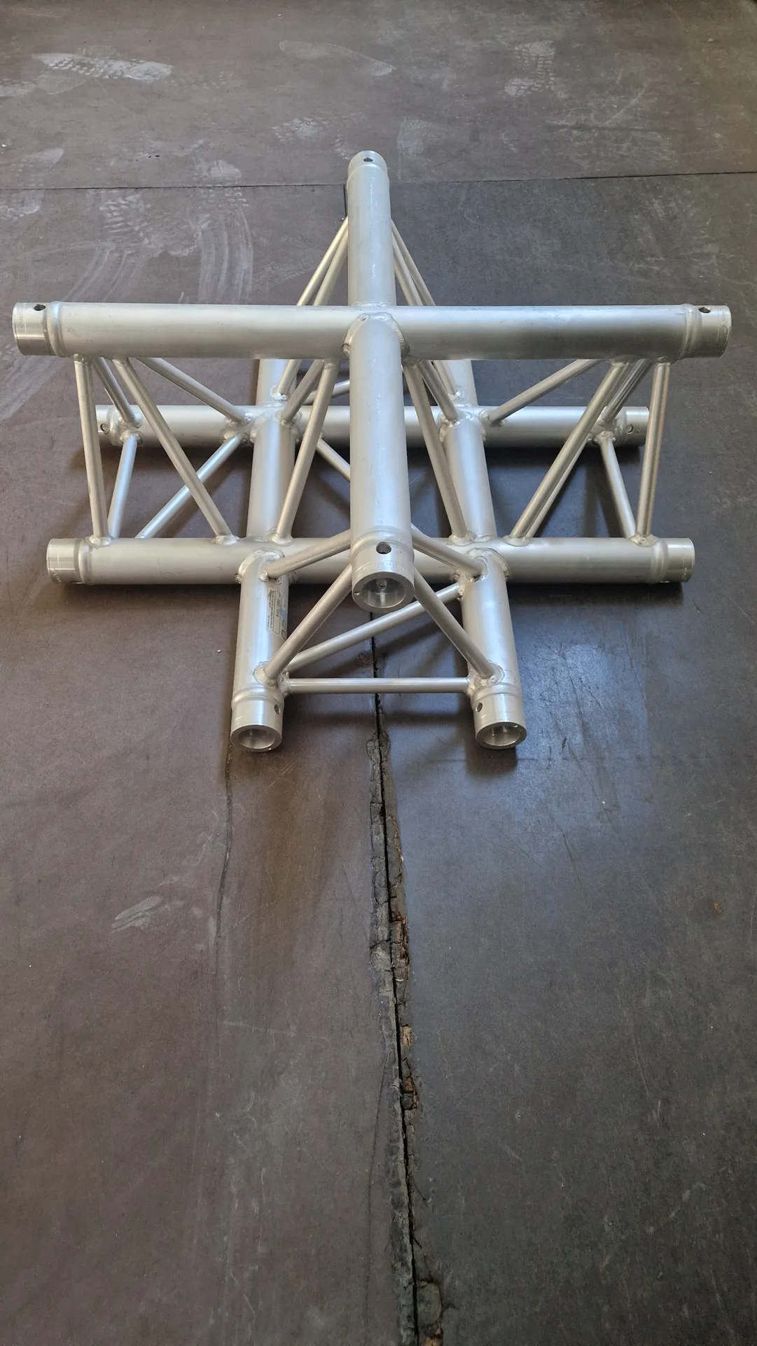 Structure aluminium - raccord en X - 2 pièces