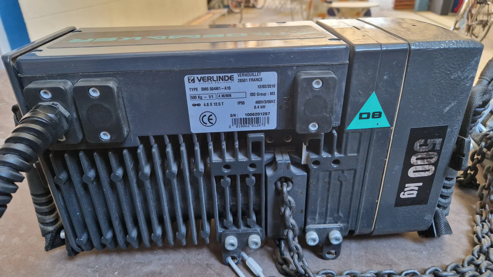4 Palans motorisés Verlinde 500Kg + coffret de commande